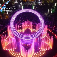 Fuente Musical Escultural SS304 con Anillo de Sellado (O-Ring), Iluminación RGB DMX512 y Cortina de Agua Láser