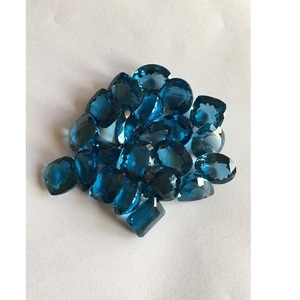 Topaze bleue naturelle de qualité AAA certifiée IGI pierres précieuses en vrac traitées thermiquement pour accessoire de bijoux - Product Image 2
