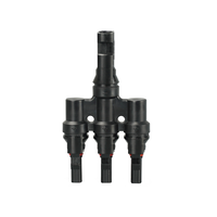 T-Verzweigungs-Solarstecker 3 zu 1 IP67 Wasserdichter PV-Steckverbinder 1500V 30A 4mm² 6mm² TÜV-Zertifiziert Solarpanel-Kabel PPO V0