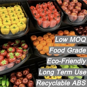 Siêu thị tủ lạnh sản phẩm tươi hiển thị đạo cụ nhựa rau thực phẩm Khay trái cây hiển thị khay - Product Image 2