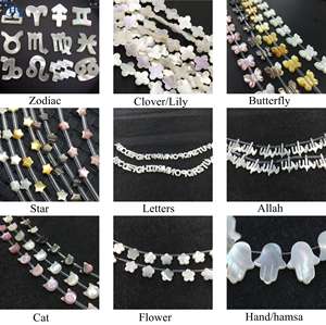 Fabrieksgroothandel witte bloemvormige, volledig bewerkte Hawaiiaanse parelmoer schelp voor DIY sieraden - Product Image 5