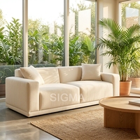 Canapé sectionnel en tissu capitonné de style nordique de luxe pour salon, décoration moderne pour la maison avec un design modulaire confortable en beige