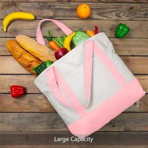 Sac fourre-tout en coton biologique recyclé personnalisé de haute qualité, sac fourre-tout en toile avec logo imprimé sur mesure - Product Image 4