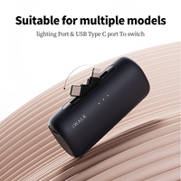 Promotionnel 5000mAh Commutateur Mini Power Bank 2-en-1 15W Chargeur portable à charge rapide pour iPhone Centrale électrique multifonctionnelle