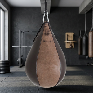 High Quality Eco-Friendly Customizable Leather Heavy Punching Bag Adjustable Elasticity Adjustable Height for Boxing MMA - Product Image 2