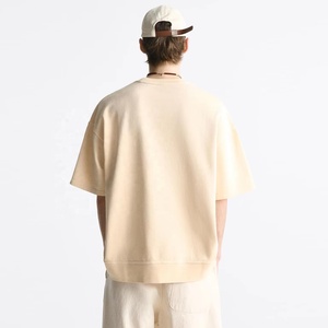 T-shirt da uomo personalizzate in cotone, vestibilità ampia, all'ingrosso, pesanti 300gsm 400gsm, per uomo - Product Image 2