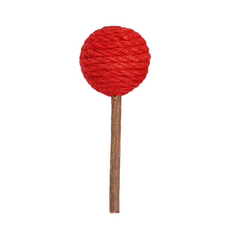 Jouet tianpo en bois sucette (rouge)