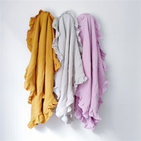 Serviette de bain en Tulle froissé à 4 couches pour bébé, lavable et privé