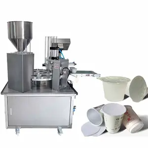 JYD-máquina de llenado neumática de YT-300 automática, selladora de tapabocas, taza de gelatina rotativa, máquina de llenado y sellado de vasos de yogur