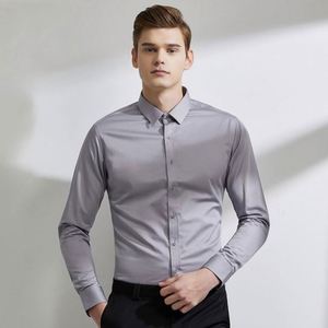 Uniformes de Banco para Caballero, Traje de Señora, Chaqueta de Oficina, Manga Larga, Ropa de Trabajo Informal, Camisa de Color Sólido, Tops para Hombre - Product Image 6