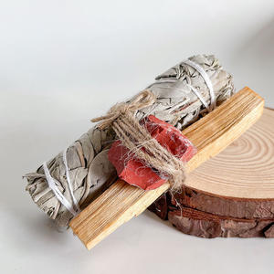 Kit de taches de <span class=keywords><strong>sauge</strong></span> en vrac avec cristal nettoyage à la maison énergie négative encens de <span class=keywords><strong>sauge</strong></span> <span class=keywords><strong>blanche</strong></span> bâtons Palo Santo - Product Image 4