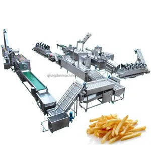 Semi Full Automatic 100kg per hour Frozen French Fries Processing Plant Production Line