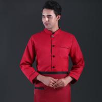 Chemise de cuisine respirante, veste de chef à fermeture à pression, chemises à manches longues pour uniforme de travail, tenue de restaurant