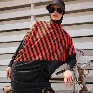 Foulard islamique intégral Version ample avec cordon <span class=keywords><strong>de</strong></span> serrage imprimé rayé <span class=keywords><strong>Maillot</strong></span> <span class=keywords><strong>de</strong></span> <span class=keywords><strong>bain</strong></span> <span class=keywords><strong>musulman</strong></span> simple <span class=keywords><strong>Maillot</strong></span> <span class=keywords><strong>de</strong></span> <span class=keywords><strong>bain</strong></span> pour femme - Product Image 1