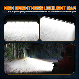 Barre lumineuse LED simple rangée 12V tout-terrain pour camion ou UTV, à fixer <span class=keywords><strong>sur</strong></span> le porte-bagages <span class=keywords><strong>de</strong></span> toit, avec lentille chromée ou noire, 43 pouces - Product Image 6