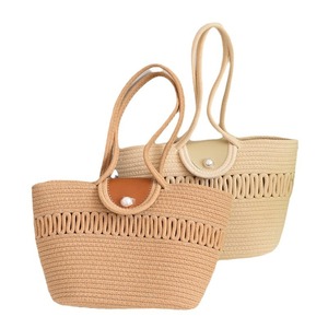 Sac à bandoulière nouveau style 2026 en tissu coton ajouré, idéal pour les vacances, la plage et comme sac fourre-tout - Product Image 5