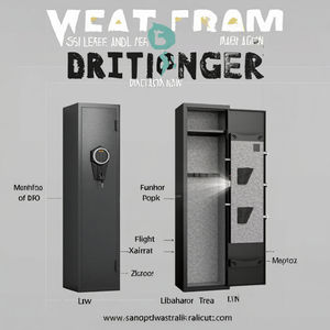 Lemari Besi Senjata Logam Dinding Kavey Grosir dengan Kunci Digital Elektronik H1320xW250xD230mm GKM-132D untuk Penyimpanan Rumah dan Komersial - Product Image 3