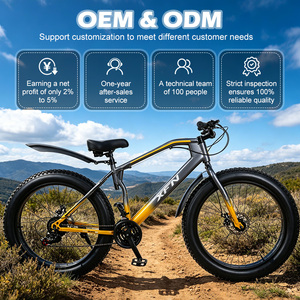 Bicicleta de Nieve con Suspensión Completa de 26 Pulgadas, Neumáticos Gruesos 4.0, Ruedas con Frenos de Disco y Pedales Ordinarios, Horquilla de Acero - Product Image 1
