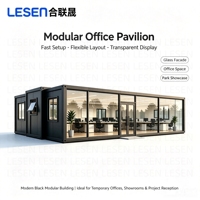 Bureau modulaire LESEN en conteneur préfabriqué, portable, extensible, maison mobile au design moderne pour appartement, bureau à domicile, chantier
