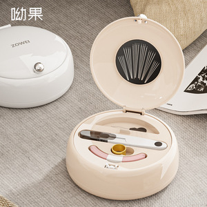ZOWEI Magnetic Sewing Kit Round Portable Needle <b>Thread</b> Storage Box With 12 Spools And <b>Tools</b> For Mending - Product Image 2
