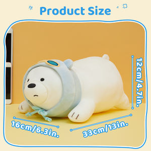 Peluche de los Ositos Desnudos en Posición Acostada, Oso Polar, Lindo Peluche de Animal para Niños, Regalo - Product Image 6