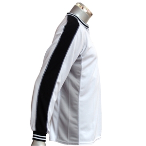 Custom Logo Men's Taekwondo 1/4 Zip Long Sleeve Crewneck 100% Cotton Knitted Quick Dry Martial Arts Training Gym Sports <b>Tee</b> - Product Image 4