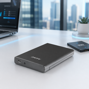 <strong>KINTEC</strong> Tool-Free USB 3.2 Gen2 2.5" SATA HDD Enclosure with Screw-Less Design Type-C 10Gbps to 2.5" Hard Drive Plastic Case - Product Image 2