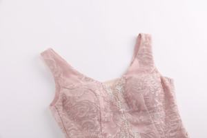 Abito da sera con piume di sirena <span class=keywords><strong>Nude</strong></span> rosa per feste ed eventi con la palla - Product Image 3