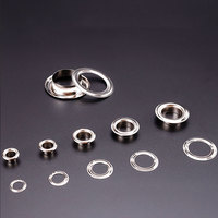 Fabricant d'usine 3mm 4mm 5mm nickelé argent taille personnalisée logo chaussure sweats à capuche œillets métal vêtement oeillets pour vêtements