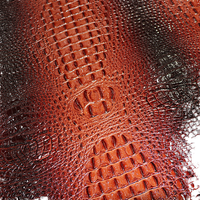 Cuir synthétique PVC gaufré (imperméable) à motif crocodile pour la fabrication de chaussures, sacs, sacs à main, artisanat et revêtement de chaises