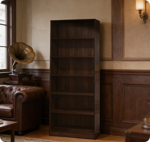 <span class=keywords><strong>Étagère</strong></span> <span class=keywords><strong>à</strong></span> livres en gros, armoire noire, brun foncé, <span class=keywords><strong>murale</strong></span>, 6 niveaux, <span class=keywords><strong>étagère</strong></span>s en bois, organisateur de livres, <span class=keywords><strong>étagère</strong></span> pour salon - Product Image 5