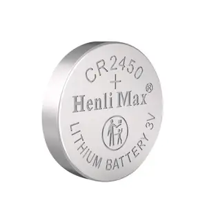 Henli Max 600mAh CR2450 2P 3P 3V Button Cell Batteries For Car Key Remote Control Battery Pack Digit Price Label Battery