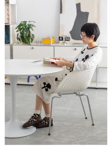 Cadeira sala de jantar nórdica, cadeira antiga do vintage abs para a sala da conversa café sala de jantar - Product Image 3