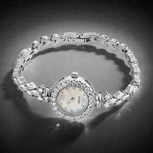 Reloj de pulsera con diamantes para mujer CITIZEN Movimiento de cuarzo Esfera de nácar 3BAR Resistente al agua Correa de latón - Product Image 4