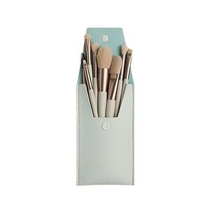 Makeup <b>Brush</b> Set 8 Piece Portable Beauty Tool With Synthetic Fibers For Foundation Eyeshadow Blush Lip Powder <b>Brushes</b> - Product Image 3