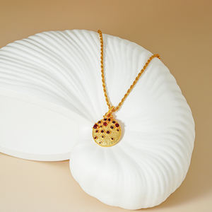 Collana con Croce in Argento Sterling 925 con Filigrana Italiana SHOREA, Pendente Retrò con Monete d'Oro Impilabili e Catena Antica - Product Image 5