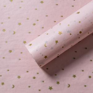 Papel de Envolver Hecho a Mano, Biodegradable, Reciclable, con Diseño de Estrellas y Flores, 6 Colores, en Oferta - Product Image 5