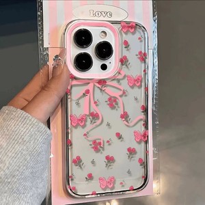 Custodia per telefono con fiore fiocco blu per <span class=keywords><strong>iPhone</strong></span> <span class=keywords><strong>11</strong></span> custodia <span class=keywords><strong>iPhone</strong></span> 13 12 14 15 Pro Max XR XS X 7 8 Plus <span class=keywords><strong>Cover</strong></span> morbida antiurto trasparente per ragazza - Product Image 1