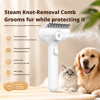 Peigne à brume rechargeable pour le toilettage des animaux domestiques, pour chiens et chats, sans fil USB, démêloir avec corps résistant à l'eau et dents de brosse douces