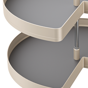 <span class=keywords><strong>Mueble</strong></span> <span class=keywords><strong>de</strong></span> Esquina para <span class=keywords><strong>Cocina</strong></span> Moderno y Minimalista con Acabado Champán, Base <span class=keywords><strong>de</strong></span> Aluminio y Madera, Cajón Giratorio con Herrajes para Almacenamiento - Product Image 3