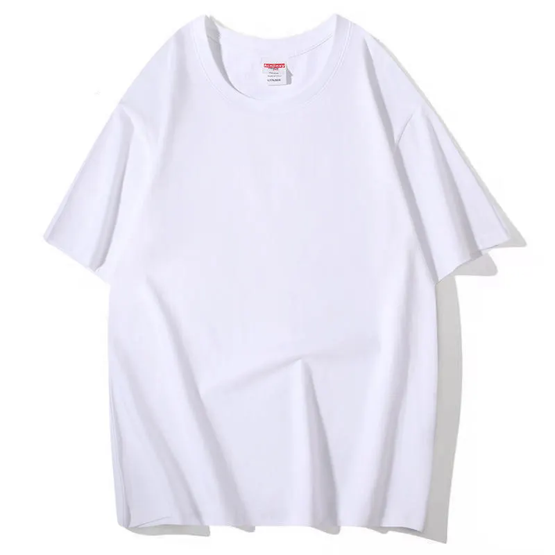 100% algodón bordado estampado liso en blanco mujer camiseta logotipo personalizado impresión colores blancos de talla grande camisetas de mujer