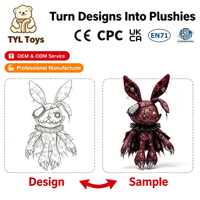 Lapin en peluche gothique foncé personnalisé