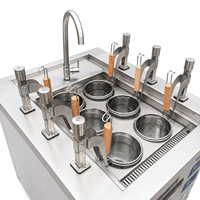 Cuiseur à nouilles à induction en acier inoxydable haute efficacité, cuiseur à spaghetti, ébullition rapide de l'eau, 2x6KW