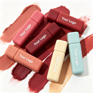 Matte Liquid Lipstick Private Label Velvet Lip Gloss Long Lasting Nude Red Orange Lip <b>Stick</b> Custom Logo - Product Image 1