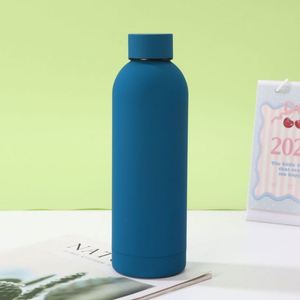 Wholesale Custom Logo Rubber Painting Stainless Steel Vacuum <b>Thermos</b> American Style Small Mouth Sports Water <b>Bottle</b> with Strap - Product Image 4