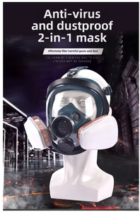 Masque anti-toxique intégral, masque à gaz anti-poussière et anti-chimiques, ensemble de soudage, filtre à poussière industriel, respirateur, lunettes de sécurité - Product Image 6
