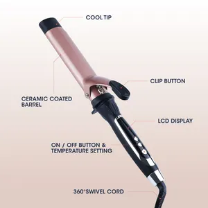 Private Brands Curly Hot Tools 450F Curler 40MM Big Barrel Curling Iron 3D Deep Waves Oval Round Hair Curler Iron Roller