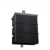 Speaker Line Array Aktif Dual 12 Inch 1000W RMS 131dB SPL Maksimum Kayu Lapis Audio Profesional untuk Panggung Konser Acara