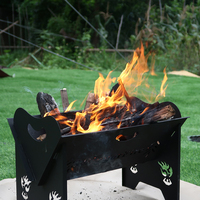 Brasero portable en métal pour jardin extérieur, foyer à bois pour camping, chauffage extérieur