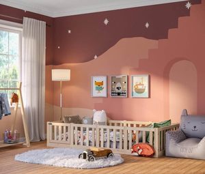 Lit pour enfants pour garçons et filles en pin massif Protection contre les chutes et <span class=keywords><strong>sommier</strong></span> peint - Product Image 3